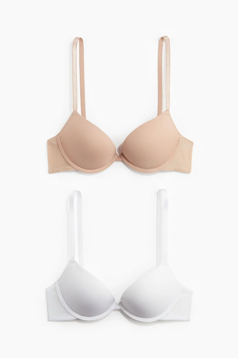 H&M  2-pack microfibre super push-up bra for Women | Best Price UAE