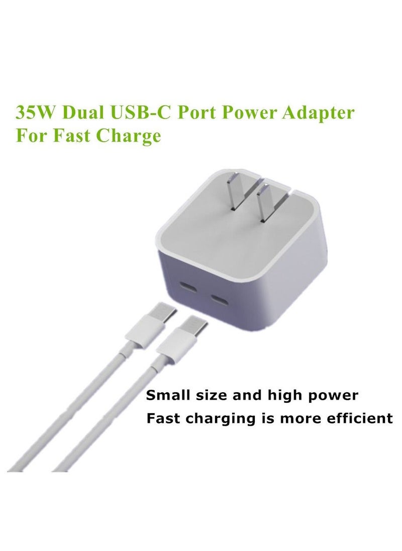 Generic - 35W Dual C Fast Charge Power Adaptor For iPhone 14 pro max  6-Piece Kit/5000mAh Power Bank/High-end Bluetooth Headphones/Magnetic protective case - Image 1