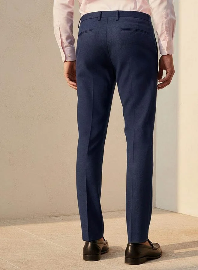 Splash FAV Blue Men Slim Fit Formal Trousers for Men | Best Price UAE