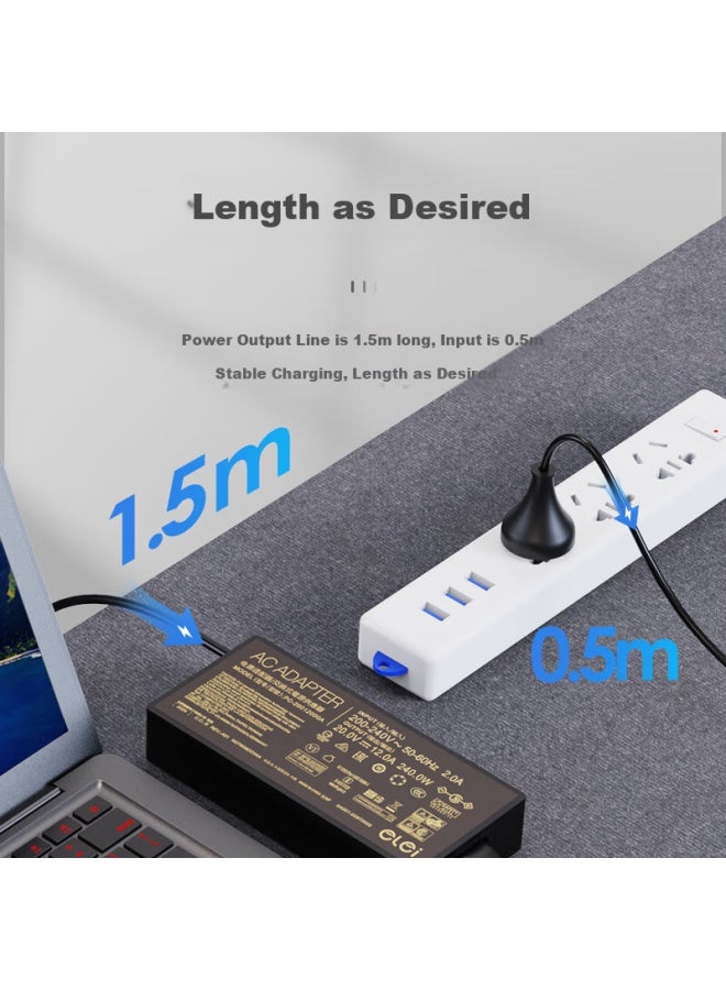 Elei E Le Asus Tianxuan, Shenzhou, Msi Mechanical Revolution Laptop Power Adapter 240w 20v12a Asus Rog Ice Blade 4plus Gx701l/g5525 - Image 2