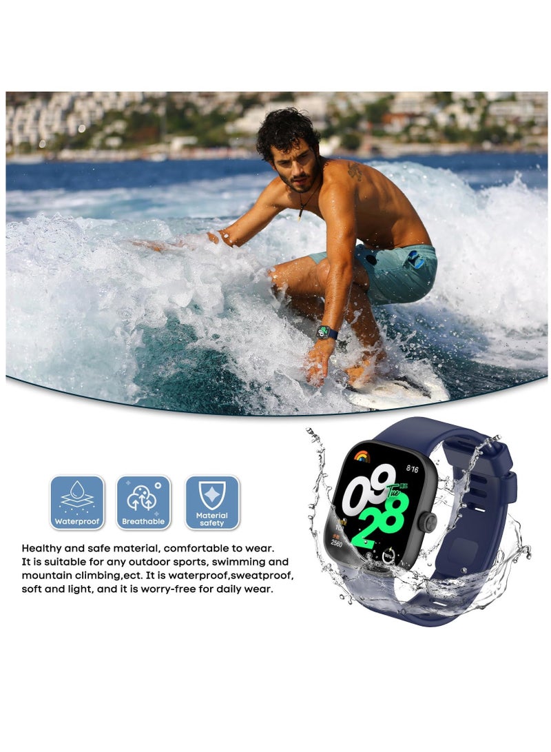 10 Straps Compatible with Redmi Watch 4 Smartwatch Watchband Xiaomi Band 8 Pro Straps Sport, Breathable, Silicone Strap for Redmi Watch 4 & Xiaomi Band 8Pro, Women Straps Men's Bands - Image 3