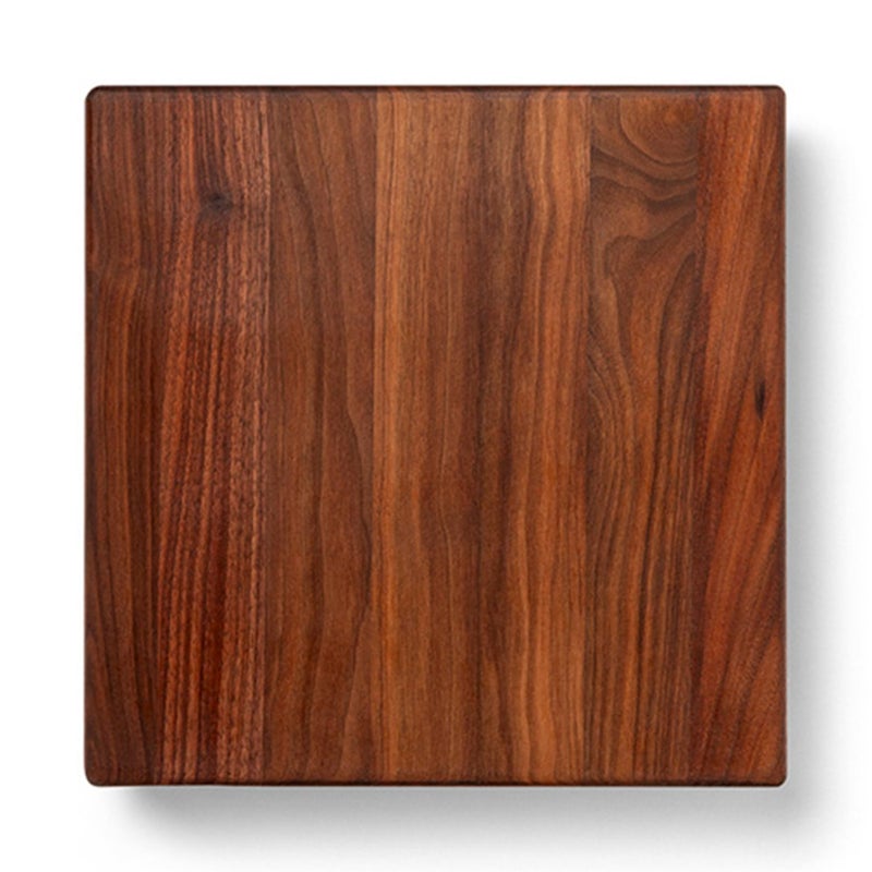 John Boos B Series Square Wooden Walnut Cutting Board 12â€x12â€ â€“ 1.5â€ Thick, 5-lb Non-Reversible Butcher Block with Wood Bun Feet & Edge-Grain - Image 1
