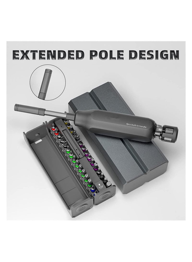 مجموعة مفكات براغي دقيقة 40 في 1 مجموعة لقم فيليبس سداسية مشقوقة مغناطيسية - Image 4