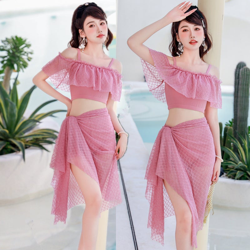 2024 Chic Slimming Bikini Set Swimwear 56303 pink  - Image 1