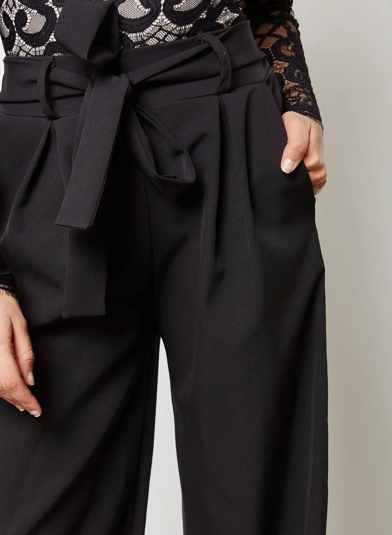 Ginger Self Tie Wide Leg Pants