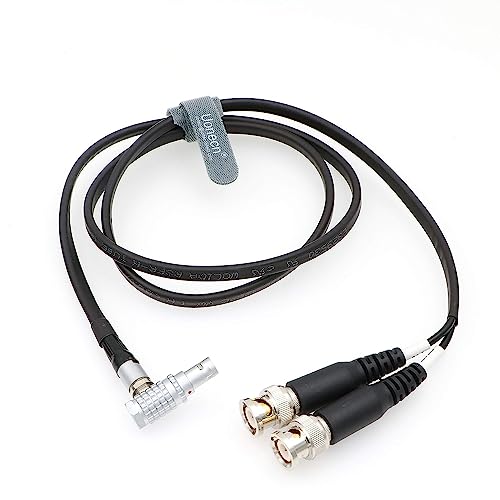Uonecn Sound Devices XL-LB2 Timecode Input Output Cable Right Angle 5 Pin Male to BNC 31.5'' - Image 1
