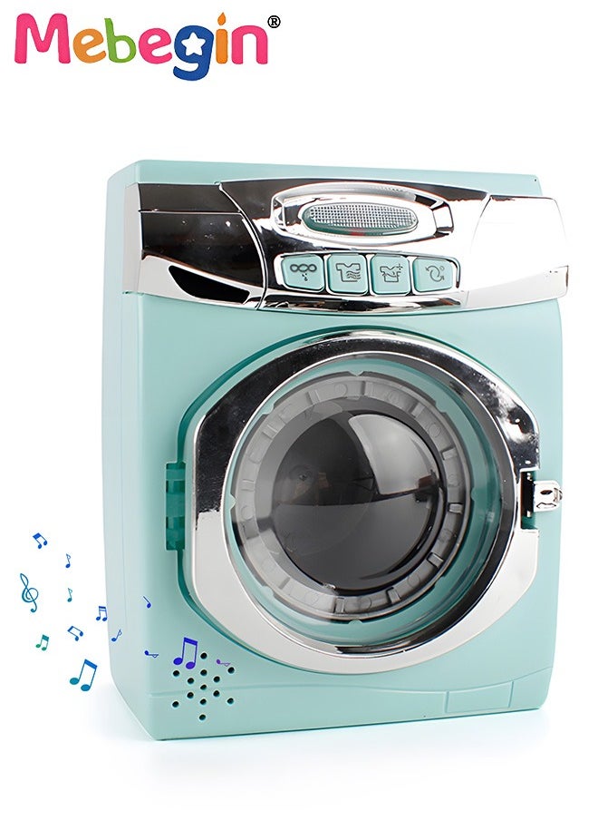 MEBEGIN - Kids' Washing Machine with Realistic Sounds, Interactive Toy Laundry Machine, Creative Cleaning Toy Set, Play House Toy, Ideal Gift for Kids, 3 AA Batteries Required(Not Included), 13.5*8.5*17.5cm - Image 1