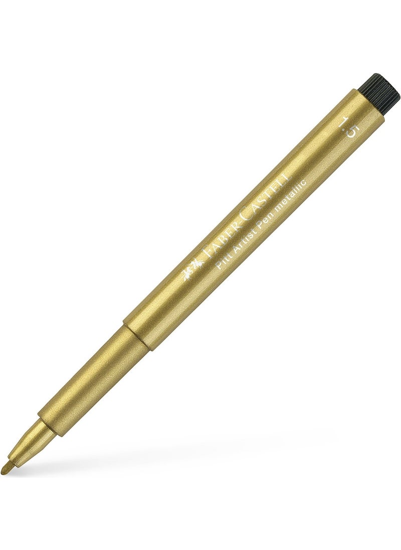 FABER-CASTELL - Faber Castell Pitt Artist Pen Drawing Pencil 1.5mm No 250 Gold - Image 1