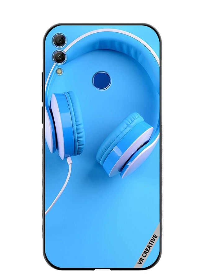 Protective Case Cover For Honor 10 Lite Music Headphones Design Multicolour