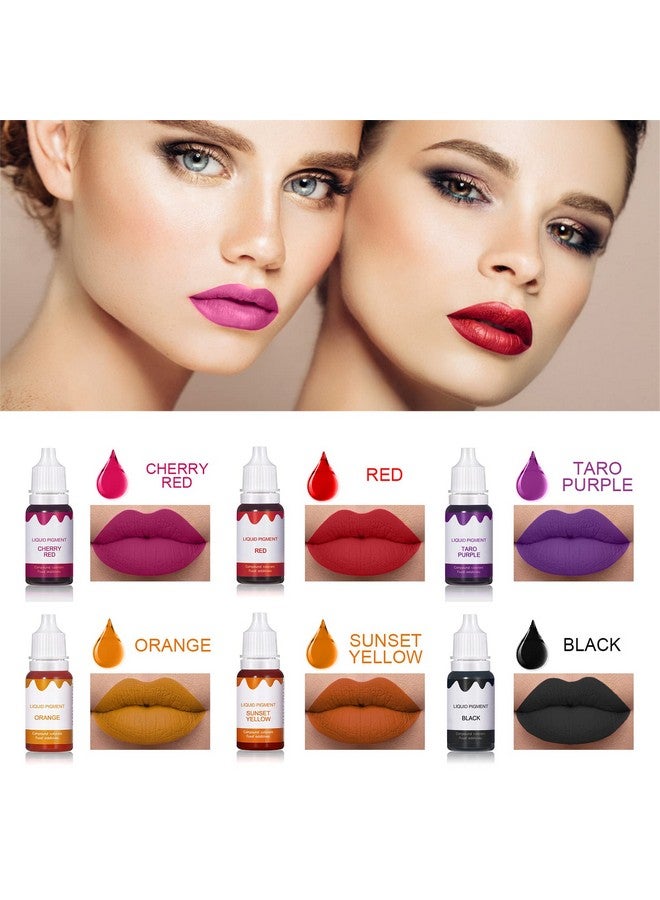 QIUFSSE 12 Colors DIY Lip Gloss Pigment Set，Liquid Pigment for Lip Gloss Natural Multifunctional High Color Rendering Red Warm Color Pigment for Lip Gloss Making-Set A - Image 3