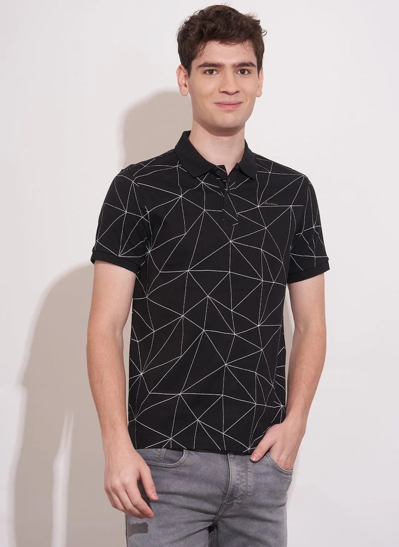 Being Human Men Printed Polo Collar Regular Fit T-shirt