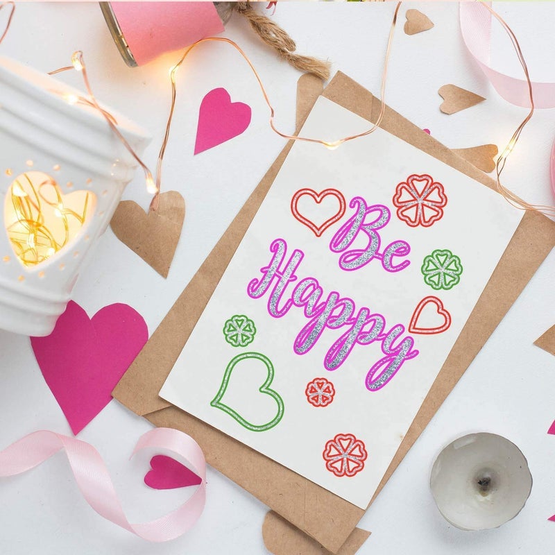 Whaline أقلام تحديد بنقطة شبيهة بالشفرات مزدوجة الخط، 12 لون من أقلام التحديد المعدنية ذات التحديد الذاتي، أدوات مكتبية لكتابة بطاقات الهدايا، تهاني عيد الميلاد، وتدوين القصاصات - Image 5