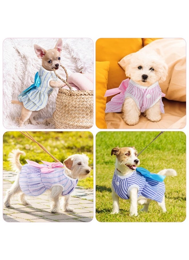 Reginary 4 Pieces Dog Dresses for Small Medium Dogs Puppy Clothes Summer Princess Pet Dresses Girl Female Doggie Tutu Skirt Apparel for Chihuahua Yorkies Pup Cat Outfit (X-Large)  - Image 5