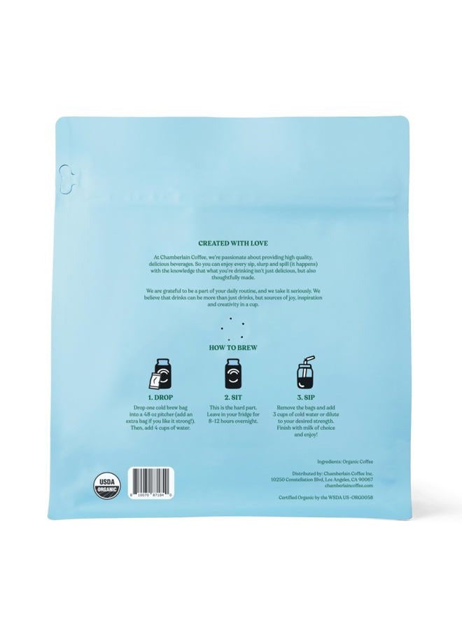 Chamberlain Coffee Elephant Cold Brew Bags - XL Cold Brew Bags - Premeasured, Ready to Brew, Cold Brew Coffee Packs - Contains 4 XL Cold Brew Bags, Makes 4 Cups of Coffee Per Bag - Image 2