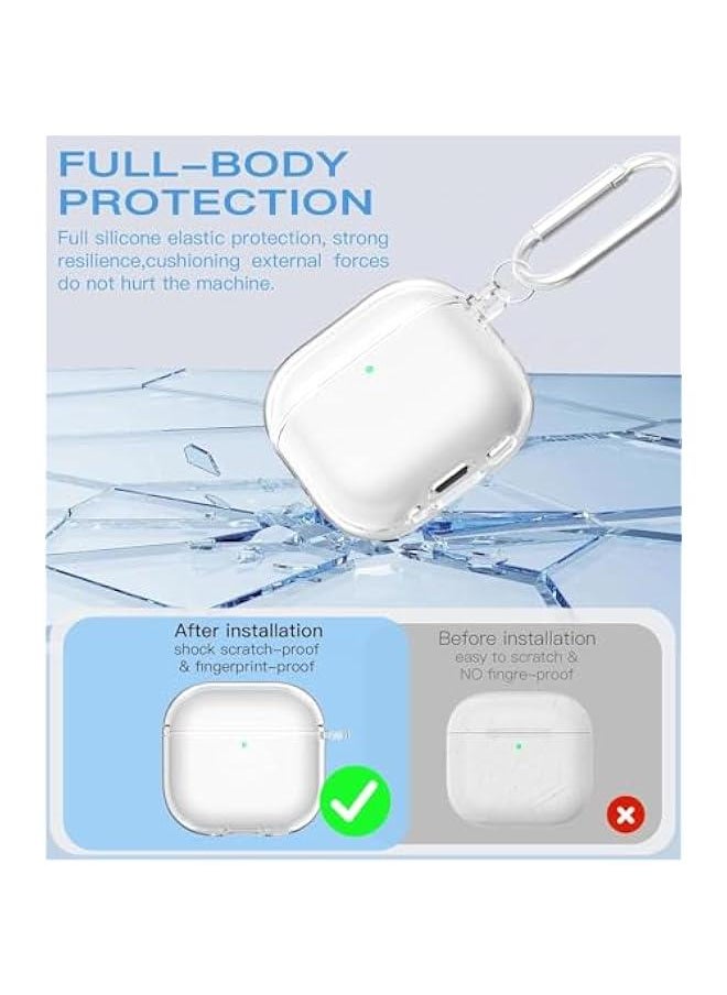 Generic - Clear Case for AirPods 4/ Airpods 4th Generation (2024), Soft TPU Clear AirPods 4 Case Shockproof Protective Cover for AirPods 4th Generation Case Accessories with Keychain (Transparent) - Image 1