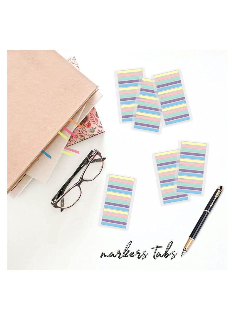 Y&D 3000Pcs Ultra Slim Sticky Tabs for Highlighting, Tiny Text Highlighter Strips, Colored Page Markers Flags, Transparent Index Tabs, Annotation Book Macaron  - Image 2
