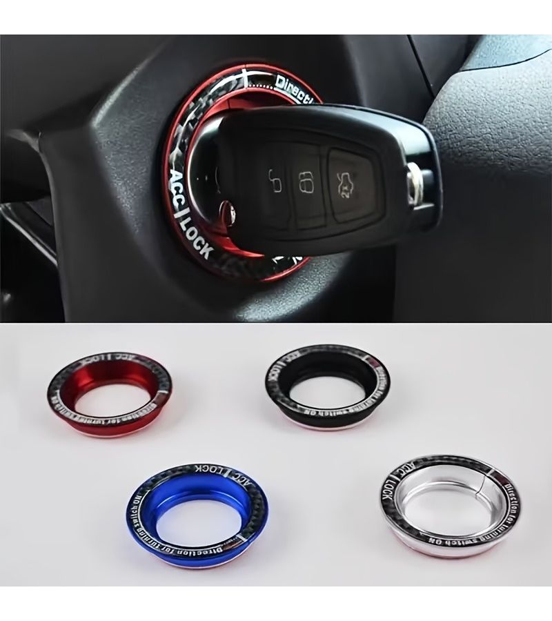 Suitable For Ford Focus 2005 2017 Kuga Escape Fusion Mondeo Black Ignition Key Cylinder Trim Ring Keyhole Accessory Ring For Switch - Image 2