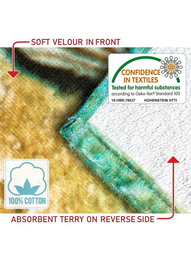 E Elegance Baby Turtles Beach Towel 30 x 60 inches (76 x 152cm) 100% Cotton Soft and Absorbent (30 in x 60 in, Baby Turtles) - Image 2