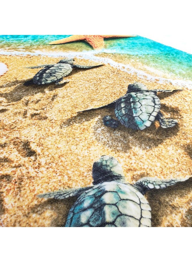 E Elegance Baby Turtles Beach Towel 30 x 60 inches (76 x 152cm) 100% Cotton Soft and Absorbent (30 in x 60 in, Baby Turtles) - Image 4