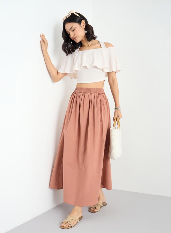 ستايلي تنورة طويلة بحافة واسعة - Image 2