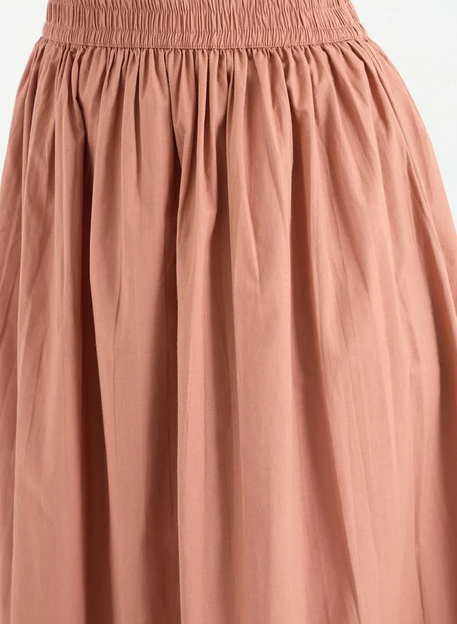 Styli  Women Brown A-Line Maxi Skirt for Women | Best Price UAE