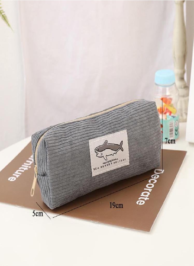 Eckek - Pencil Case Corduroy Pen Stationery Large Capacity Pencilcase Trousse School Supplies Pouch - Image 1