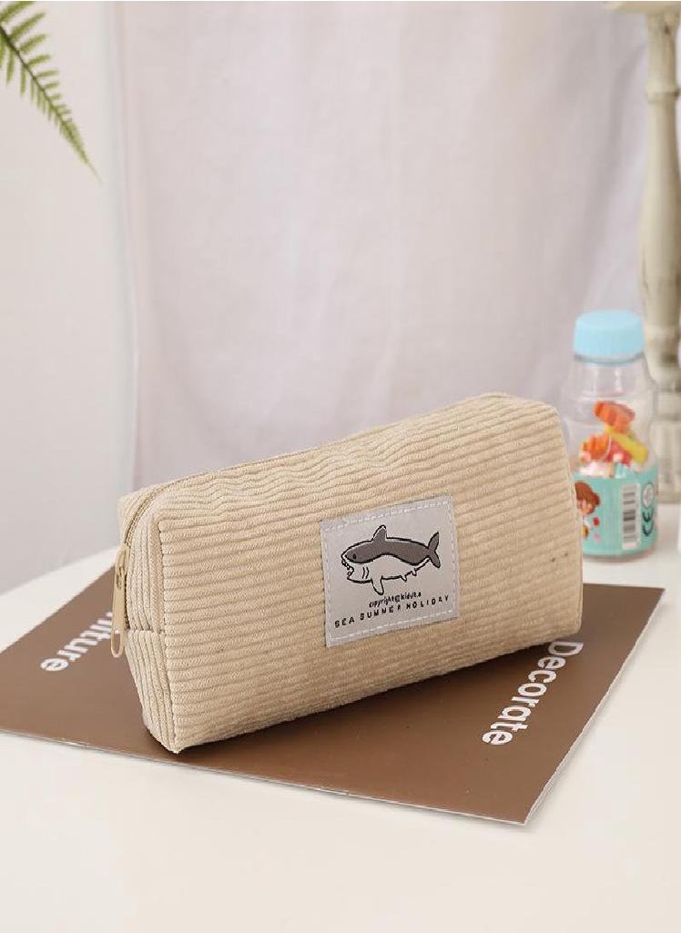 Eckek - Pencil Case Corduroy Pen Stationery Large Capacity Pencilcase Trousse School Supplies Pouch - Image 1