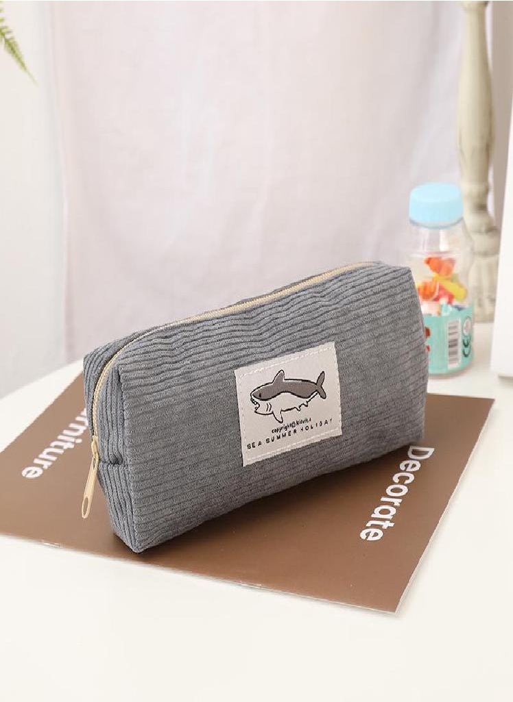 Eckek - Pencil Case Corduroy Pen Stationery Large Capacity Pencilcase Trousse School Supplies Pouch - Image 1