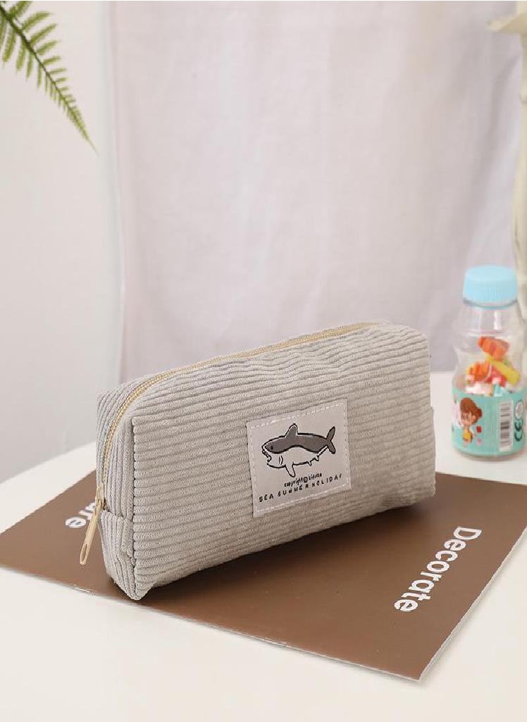 Eckek - Pencil Case Corduroy Pen Stationery Large Capacity Pencilcase Trousse School Supplies Pouch - Image 1