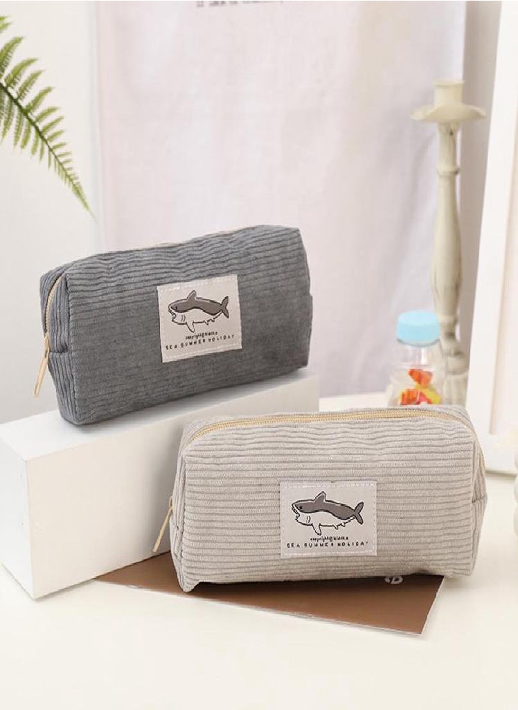 Eckek - Pencil Case Corduroy Pen Stationery Large Capacity Pencilcase Trousse School Supplies Pouch - Image 1