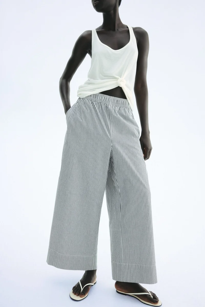 H&M Ankle-length cotton trousers