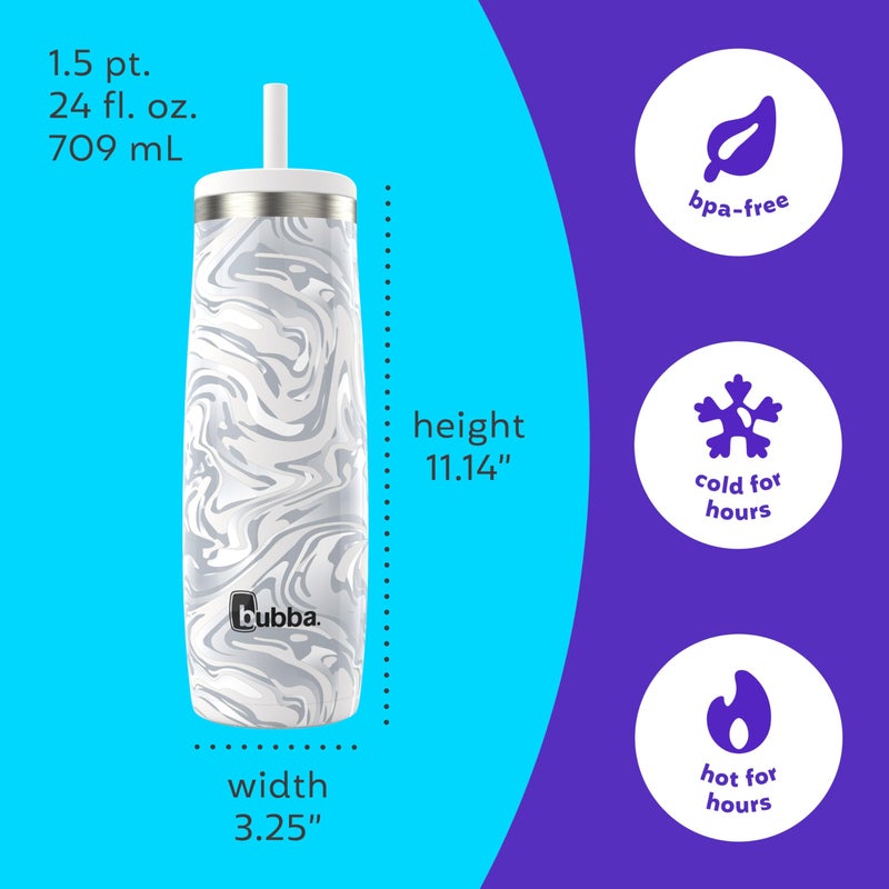 Bubba 24 oz Radiant Tumbler Without Case  Light Stone Marble Swirl - Image 4