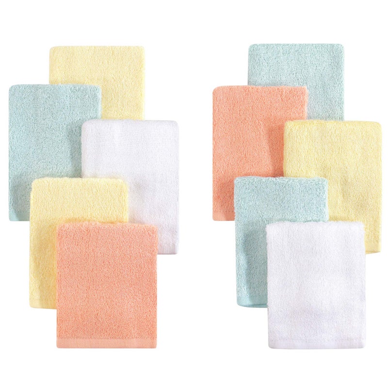 Little Treasure Little Treasure Unisex Baby Rayon from Bamboo Luxurious Washcloths Yellow Peach 10Pack One Size 