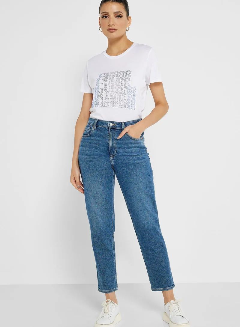 GUESS Round Neck Logo T-Shirt