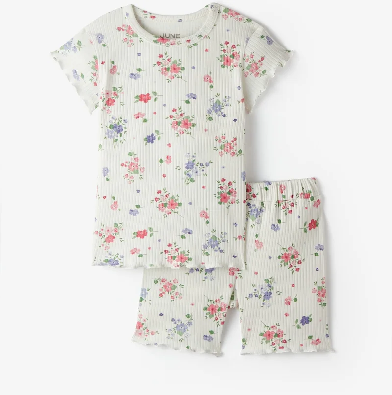 JUNE Baby Ruffle Shorts Set