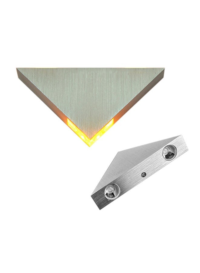 NIBEMINENT Modern LED Triangle Wall Light Grey 16.5 x 12cm - Image 3