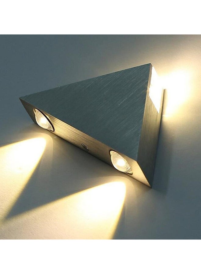 NIBEMINENT Modern LED Triangle Wall Light Grey 16.5 x 12cm - Image 4