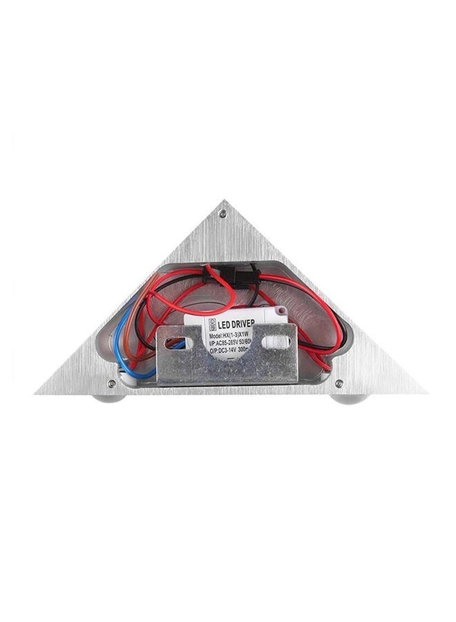 NIBEMINENT Modern LED Triangle Wall Light Grey 16.5 x 12cm - Image 2