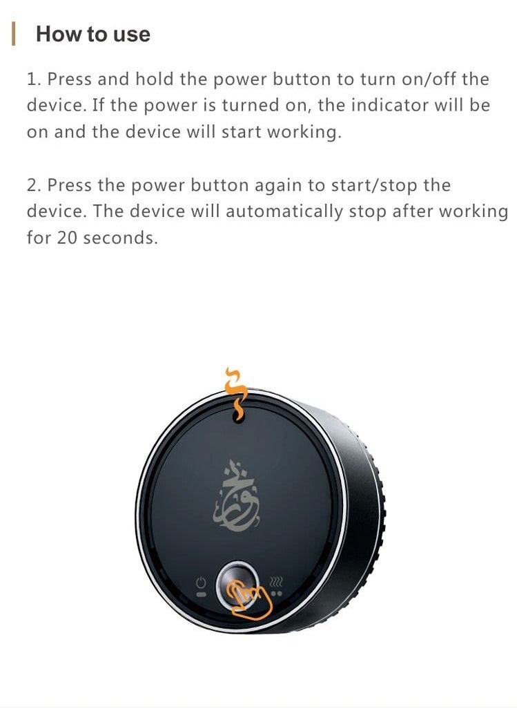 Bakhoor Car Aroma Diffuser USB Rechargeable Battery Oil Aromatherapy Machine Fragrance Diffuser Air Freshener for Home Car  - Image 3