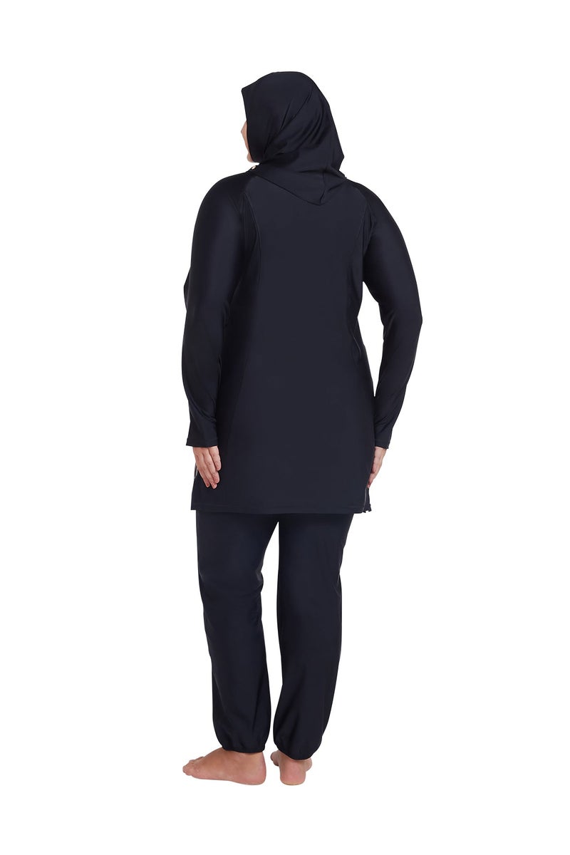 COEGA SUNWEAR COEGA Ladies Modest Burkini Three-piece Swim Set - Nero Golden Swirls - Image 2