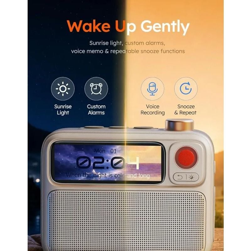 Divoom Flowtoo White Noise Machine with Screen Display, Bluetooth Speaker, Alarm Clock, Waterproof for Outdoors and Gifting, Black - Image 5