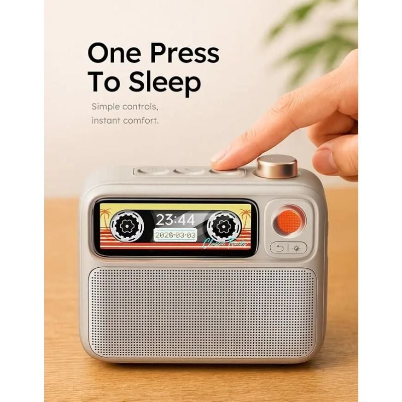 Divoom Flowtoo White Noise Machine with Screen Display, Bluetooth Speaker, Alarm Clock, Waterproof for Outdoors and Gifting, Black - Image 2