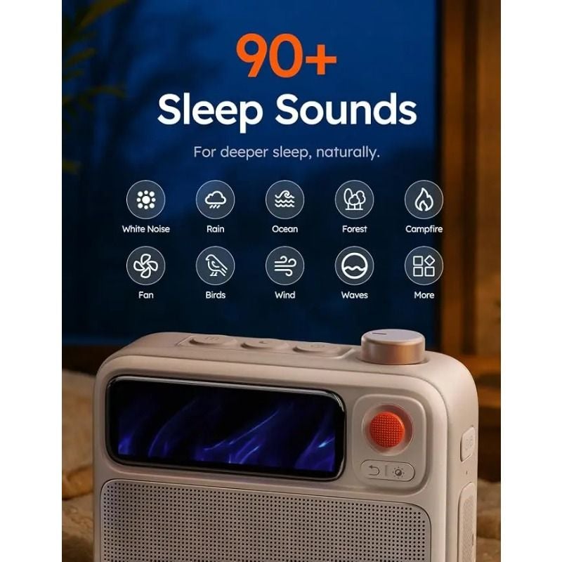 Divoom Flowtoo White Noise Machine with Screen Display, Bluetooth Speaker, Alarm Clock, Waterproof for Outdoors and Gifting, Black - Image 3