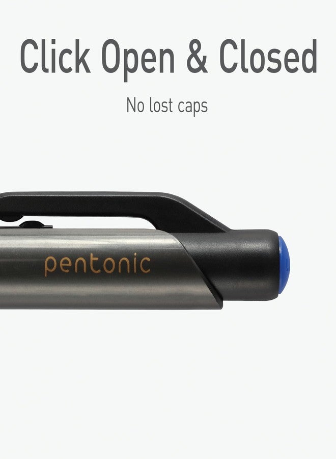Pentonic GR-T Retractable Gel Pens, 18 Count, Assorted Color Ink (10 Black, 6 Blue, 2 Red), 0.7 mm Fine Point, Smooth Writing For Journaling (1002359) - Image 5