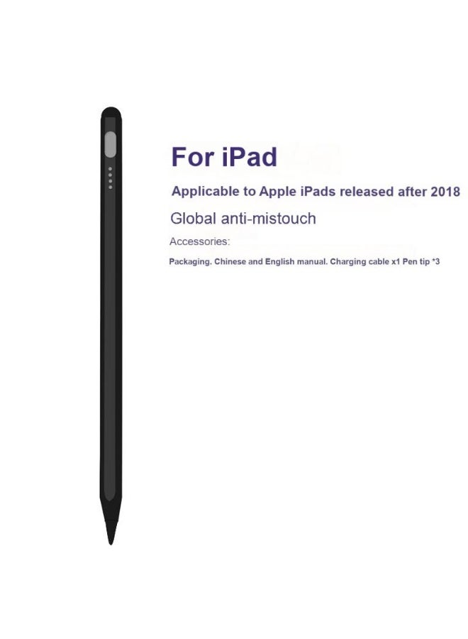 Stylus Pen for iPad (2018 & Later), Palm Rejection, Magnetic Attachment, USB-C Rechargeable, Precise Writing/Drawing, Compatible with iPad Pro (11/12.9 Inch), iPad Air 3rd/4th Gen, iPad 6/7/8th Gen, iPad Mini 5th Gen, No Bluetooth Needed, with 3 Nib Tips + Charging Cable + Manual - Black - Image 5