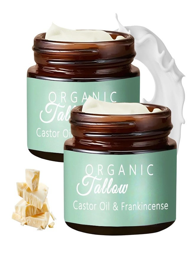 BSMAX Grass-fed Beef Tallow with Frankincense Oil & Castor oil, Organic Beef Tallow Moisturizer for Skin, Tallow and Manuka Honey Balm for Skin Face Body (2) - Image 1