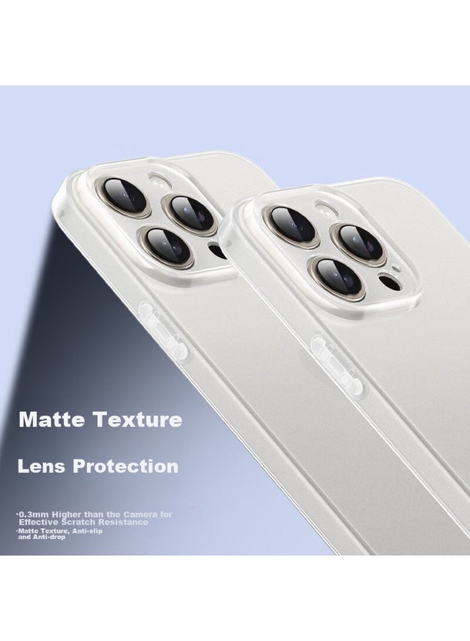 Australian Wave Aolang Suitable For Apple 15 Pro Max Phone Case, Iphone 15 Pro Max Protective Cover Tpu Soft Shell Anti-fingerprint Anti-sweat Simple Style For Men And Women, Ultra-thin Soft Case Frosted White - Image 4