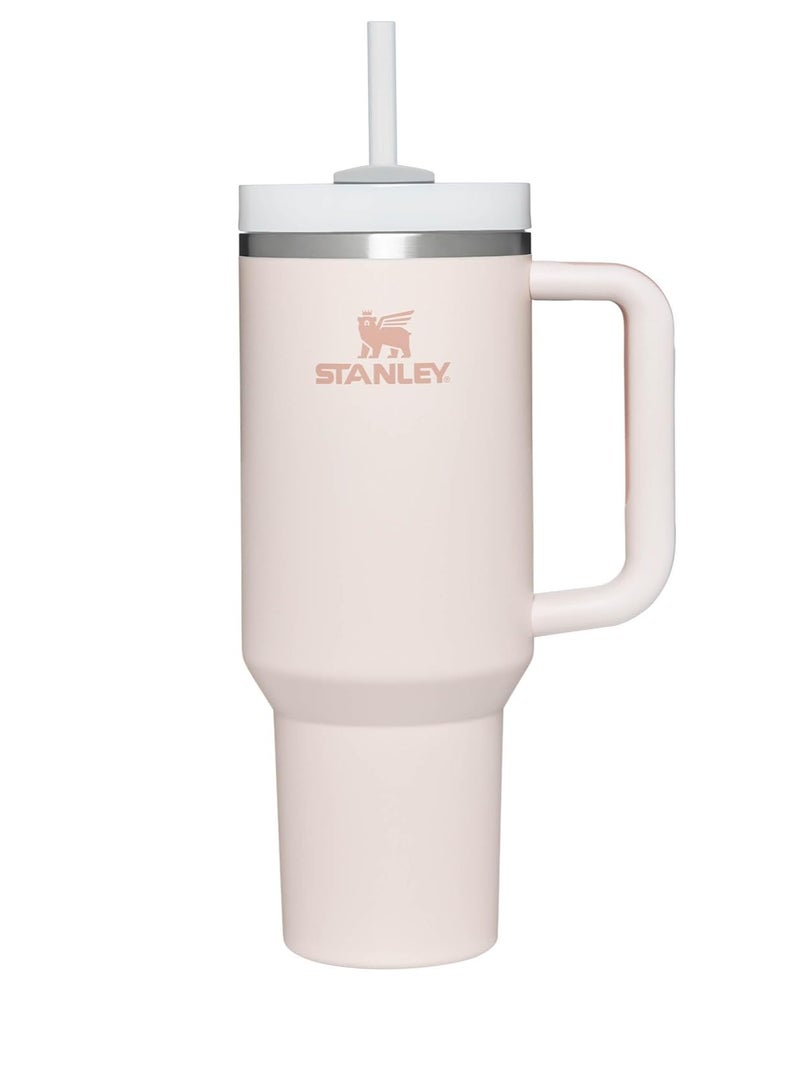 Stanley Quencher H2.0 FlowState Tumbler 40 OZ Rose Quartz Stainless Steel Vacuum Insulated with 3-Position Lid and Straw Perfect for Water Iced Tea Coffee On-the-Go Hydration Ideal Gift Cup - Image 1