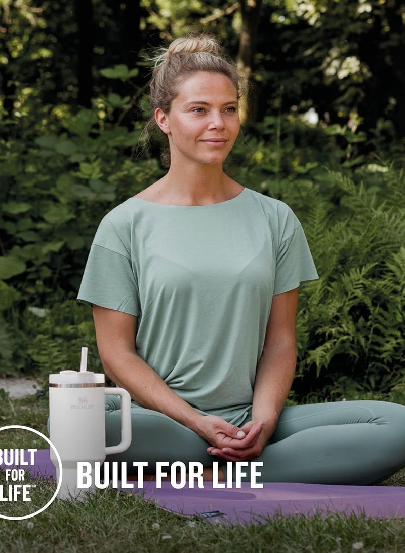 Stanley Quencher H2.0 FlowState Tumbler 40 OZ Rose Quartz Stainless Steel Vacuum Insulated with 3-Position Lid and Straw Perfect for Water Iced Tea Coffee On-the-Go Hydration Ideal Gift Cup - Image 4