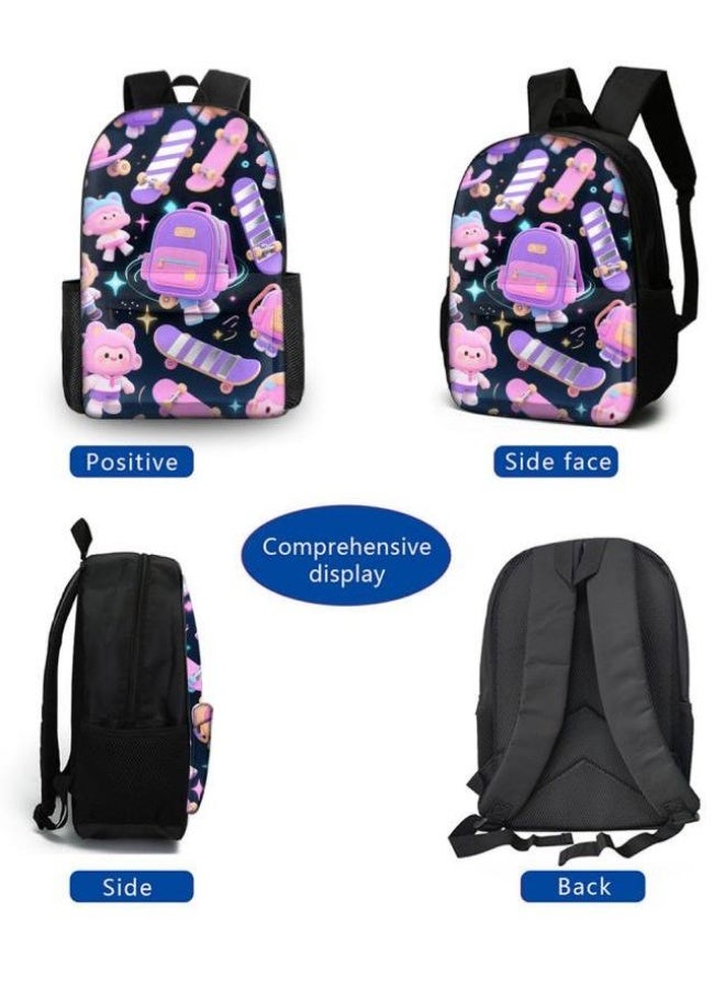 Bright Li Fire Cute to foul! Cartoon bag three-piece set to help children and teenagers shine in the audience (students, children, friends' outings, mountain climbing, schooling, etc. are available) - 40 - Image 3